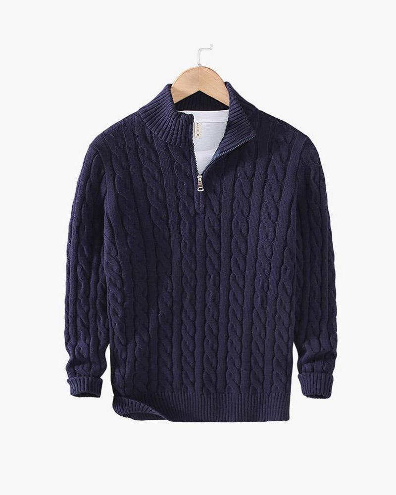 Rosedale Cable-Knit Quarter-Zip