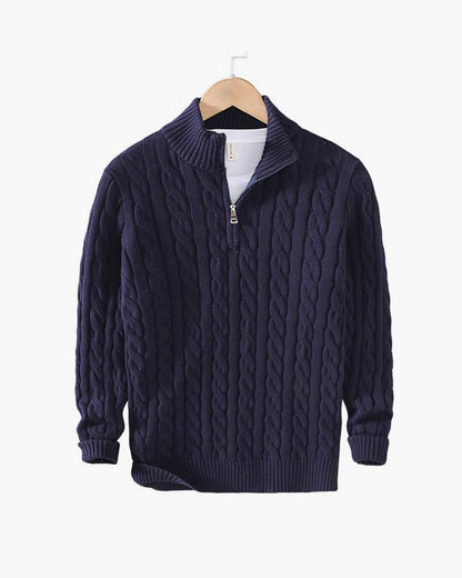 Rosedale Cable-Knit Quarter-Zip