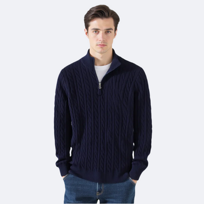 Rosedale Cable-Knit Quarter-Zip