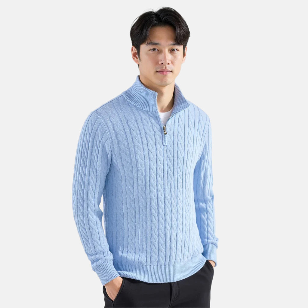 Rosedale Cable-Knit Quarter-Zip