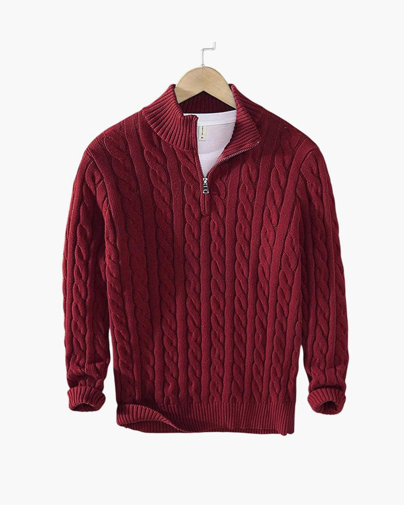Rosedale Cable-Knit Quarter-Zip