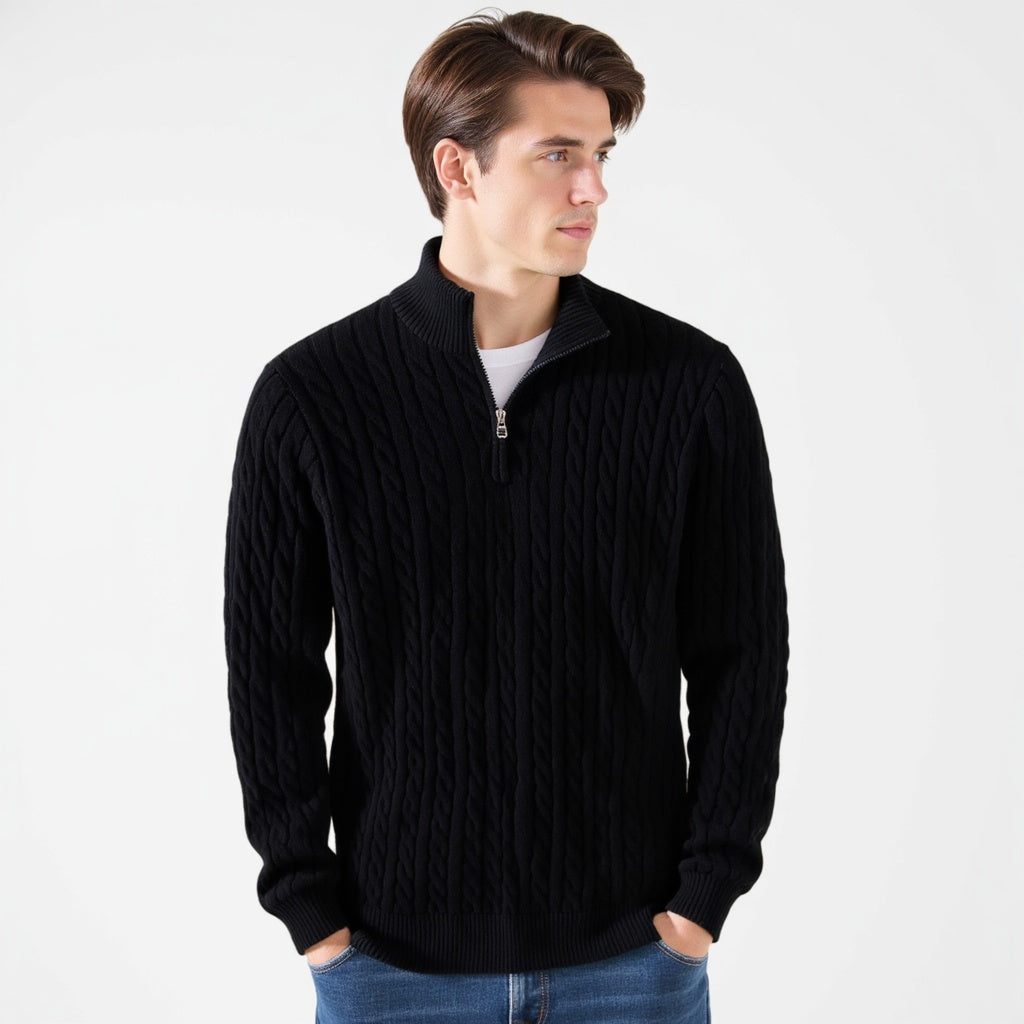 Rosedale Cable-Knit Quarter-Zip