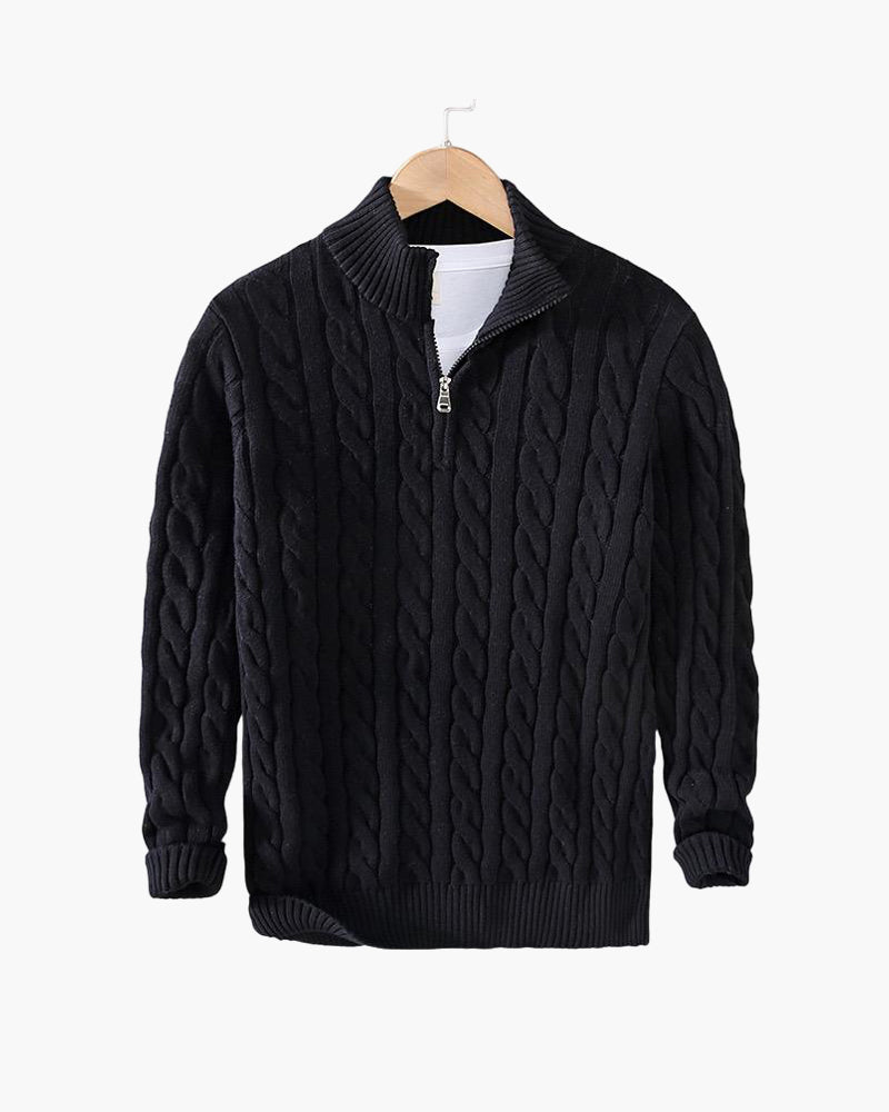 Rosedale Cable-Knit Quarter-Zip