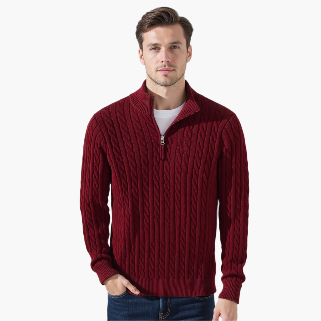Rosedale Cable-Knit Quarter-Zip