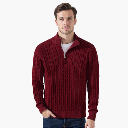 Rosedale Cable-Knit Quarter-Zip