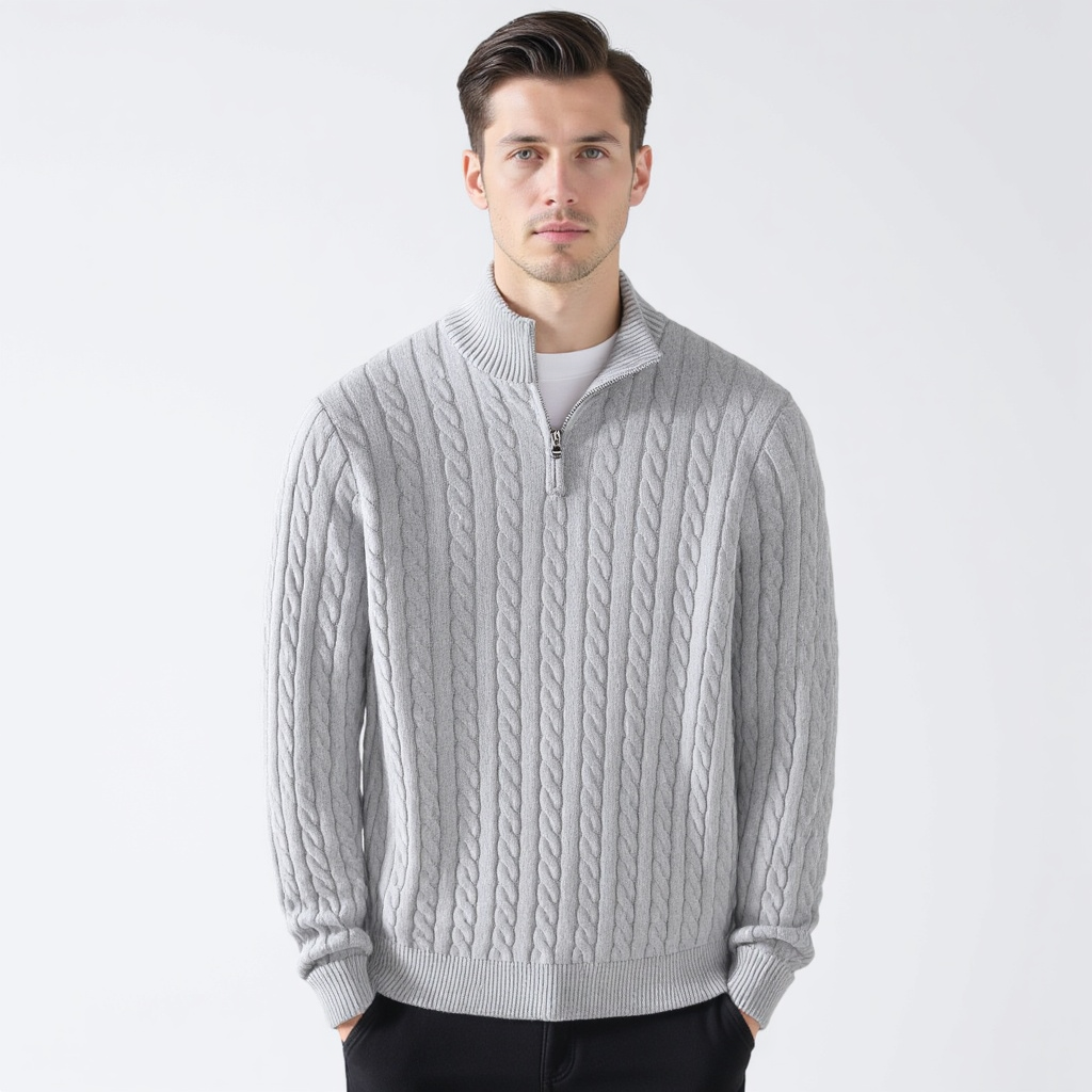 Rosedale Cable-Knit Quarter-Zip