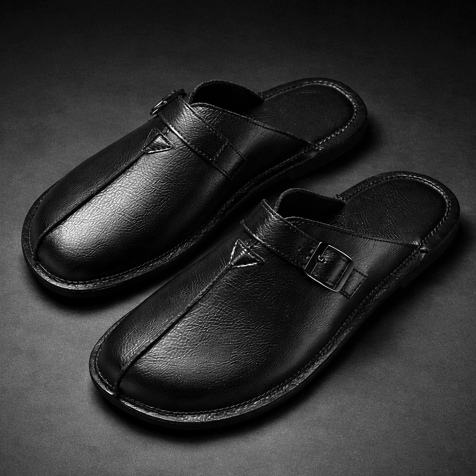 Caplan Leather Mules